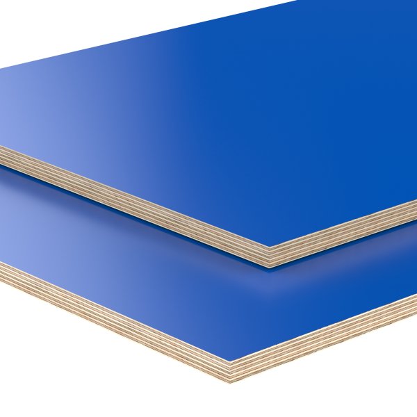 Multiplexplatte Holzplatte Tischplatte Birke melaminbeschichtet blau