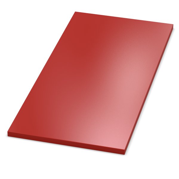 Dekor Spanplatte 19mm Tischplatte rot melaminharzbeschichtet mit ABS Kante Umleimer