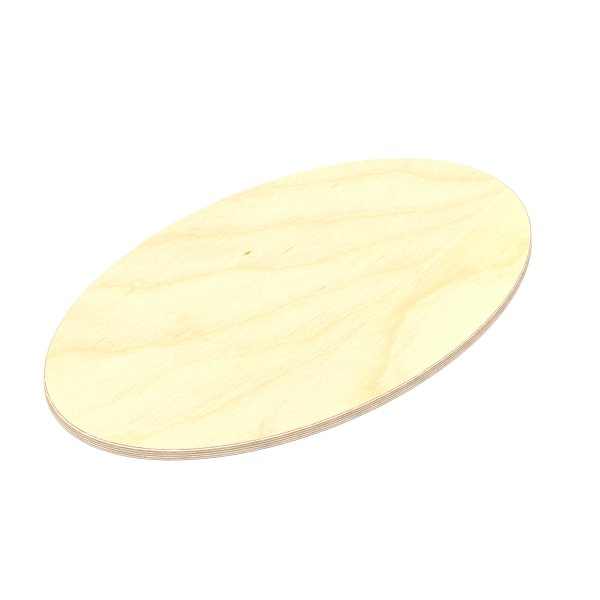 Multiplexplatte Holzplatte Tischplatte Ellipse melaminbeschichtet natur