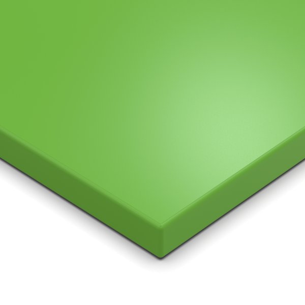 Dekor Spanplatte 19mm Tischplatte grün melaminharzbeschichtet mit ABS Kante Umleimer