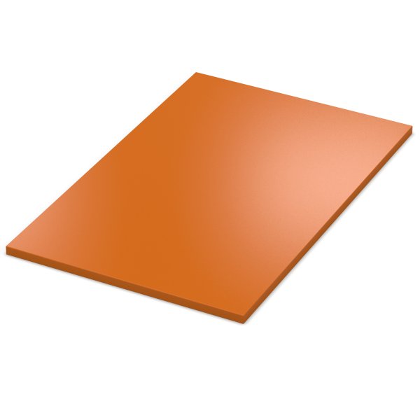 Dekor Spanplatte 19mm Tischplatte orange melaminharzbeschichtet mit ABS Kante Umleimer