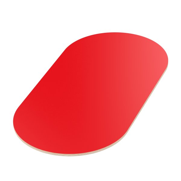 Multiplexplatte Holzplatte Tischplatte Oval melaminbeschichtet rot