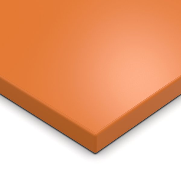 Dekor Spanplatte 19mm Tischplatte orange melaminharzbeschichtet mit ABS Kante Umleimer