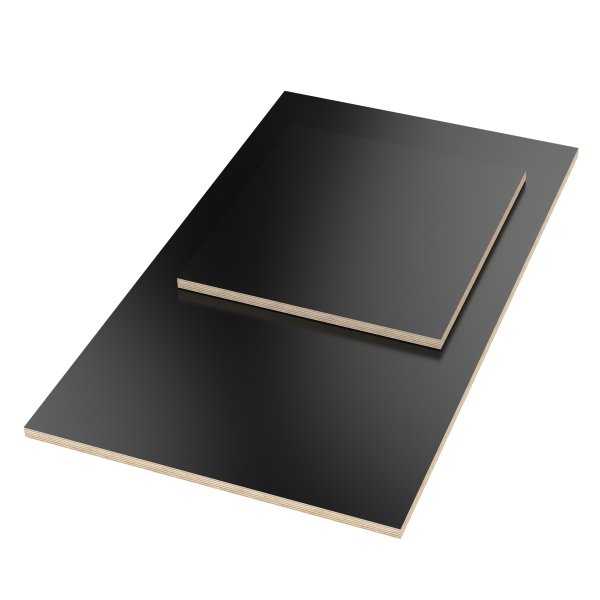 Multiplexplatte Holzplatte Tischplatte Birke melaminbeschichtet schwarz